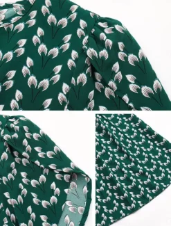 Outlet Women's Midi Dress Casual Dress A Line Dress Stylish Casual Vacation Daily Regular Fit Floral Short Sleeve V Neck Summer Women Spring Dresses|Floral Dresses