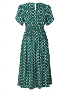 Outlet Women's Midi Dress Casual Dress A Line Dress Stylish Casual Vacation Daily Regular Fit Floral Short Sleeve V Neck Summer Women Spring Dresses|Floral Dresses