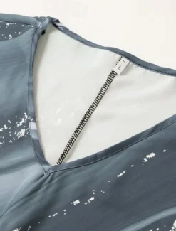 Women's Midi Dress Casual Dress Cocktail Dress Wedding Guest Dress Chiffon Dress Streetwear A Line Vacation Street Holiday Regular Fit Ombre Marble Short Sleeve V Neck Summer Women Cocktail Dress