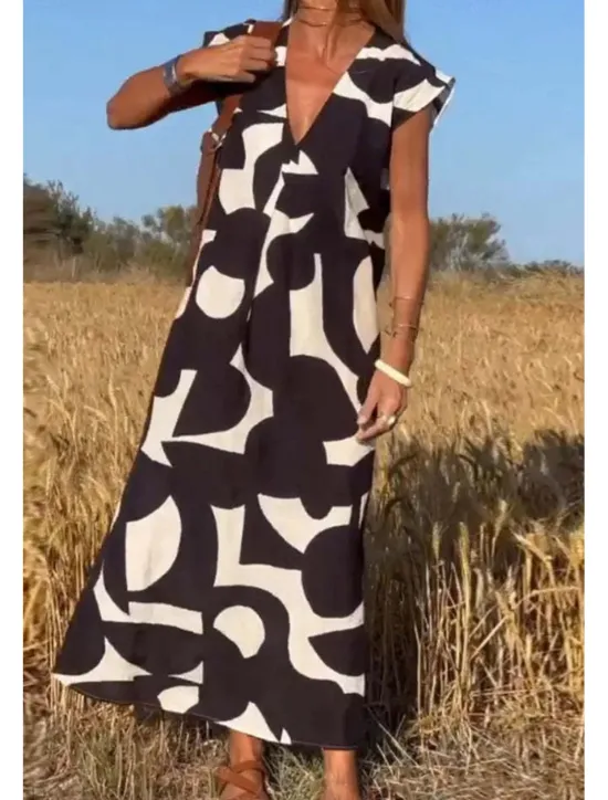 Hot Women's Midi Dress Casual Dress Print Dress Fashion Classic Outdoor Daily Holiday Regular Fit Flower Sleeveless V Neck Black Blue Orange Summer Women Floral Dresses