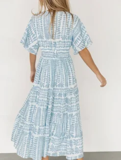Discount Women's Midi Dress Casual Dress Boho Chic Dresses Boho Dress Bohemia Vintage Stylish Vacation Casual Daily Regular Fit Stripe Short Sleeve V Neck Black Light Green Light Blue Summer Spring Women Floral Dresses