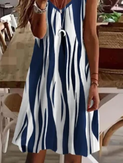 Clearance Women's Midi Dress Casual Dress Strap Dress Mini Dress Petite Dress Sundress Stylish Basic Sexy Vacation Daily Holiday Regular Fit Striped Sleeveless V Neck Black Wine Blue Green Summer Spring Women Sundresses