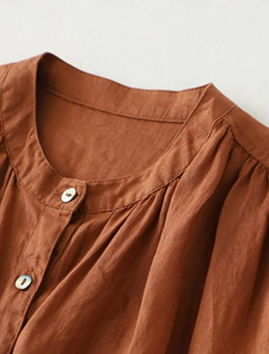 Clearance Women's Midi Dress Cotton Dress Summer Dress Casual Daily Regular Fit Plain Short Sleeve Crew Neck Black Brown Apricot Summer Women Casual Dress