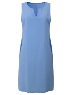 Clearance Women's Midi Dress Cotton Linen Dresses Casual Dress Cotton Linen Dress Shift Dress Basic Casual Vacation Daily Going out Regular Fit Pure Color Sleeveless Split Neck Yellow Pink Blue Green Summer Women Dresses