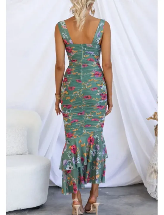 Hot Women's Midi Dress Floral Dress Print Dress Fashion Modern Outdoor Vacation Holiday Regular Fit Flower Sleeveless U Neck Black White Red Blue Summer Women Floral Dresses