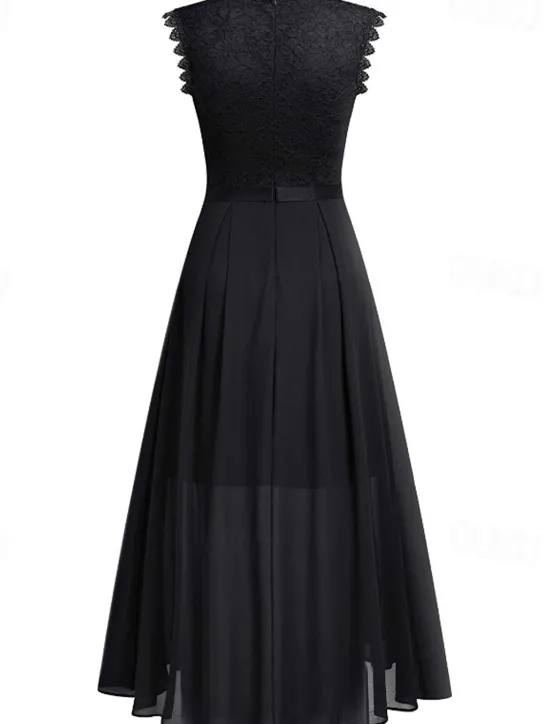 Clearance Women's Midi Dress Party Dress Cocktail Dress Wedding Guest Dress Chiffon Dress Fashion Modern Party Special Occasion Tea Party Regular Fit Plain Sleeveless Crew Neck Black Pink Summer Women Cocktail Dress