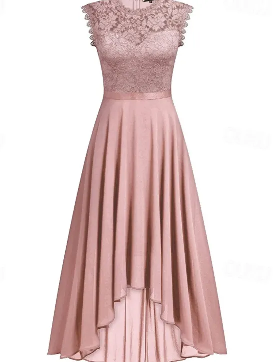 Clearance Women's Midi Dress Party Dress Cocktail Dress Wedding Guest Dress Chiffon Dress Fashion Modern Party Special Occasion Tea Party Regular Fit Plain Sleeveless Crew Neck Black Pink Summer Women Cocktail Dress