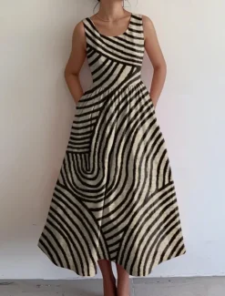 Clearance Women's Midi Dress Summer Dress Casual Daily Date Regular Fit Floral Graphic Sleeveless U Neck Summer Women Sundresses|Casual Dress