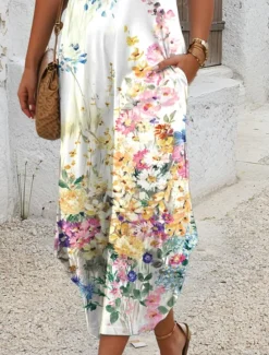 Best Women's Midi Dress T Shirt Dress Tee Dress Summer Dress Casual Daily Regular Fit Floral Graphic Short Sleeve Crew Neck Summer Women Casual Dress