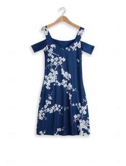 Clearance Women's Midi Dress T Shirt Dress Tee Dress Sundress Summer Dress Midi Dress Bohemia Sexy Boho Vacation Party Holiday Regular Fit Floral Short Sleeve Sweetheart Summer Spring Women T Shirt Dresses
