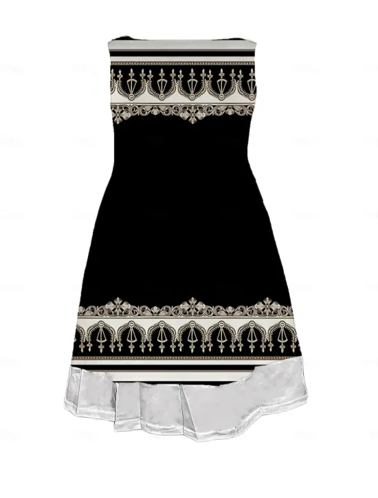 Hot Women's Midi Dress Tank Dress Fashion Classic Outdoor Daily Weekend Regular Fit Graphic Geometric Sleeveless Crew Neck Spring Fall Women Floral Dresses