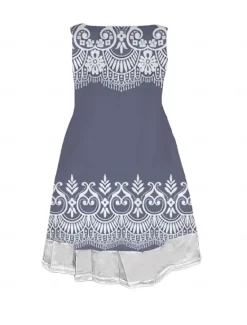 Discount Women's Midi Dress Tank Dress Fashion Classic Outdoor Daily Weekend Regular Fit Graphic Geometric Sleeveless Crew Neck Spring Fall Women Floral Dresses