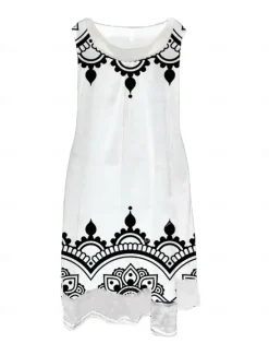 Clearance Women's Midi Dress Tank Dress Fashion Classic Outdoor Daily Weekend Regular Fit Graphic Geometric Sleeveless Crew Neck Summer Spring Fall Women Floral Dresses