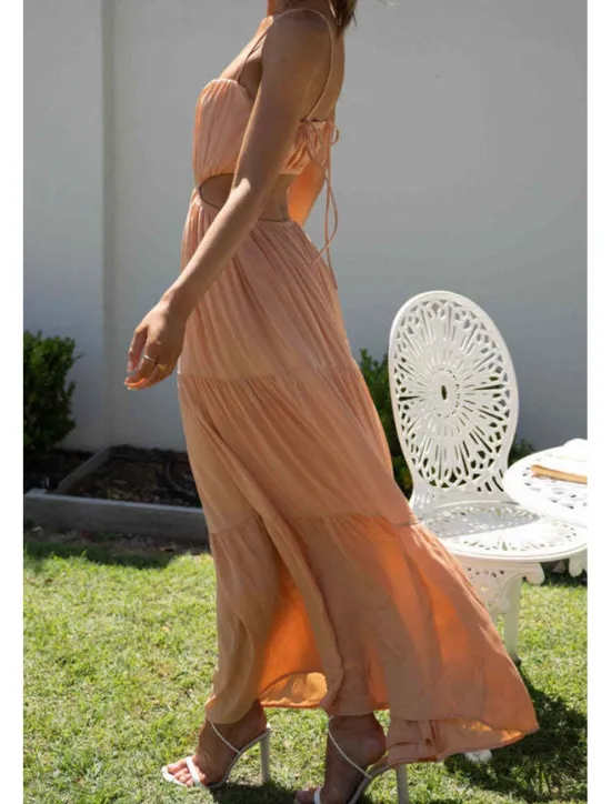 New Women's Midi Dress White Dress Graduation Dress Slip Dress Fashion Modern Birthday Holiday Date Regular Fit Plain Sleeveless Spaghetti Strap White Light Green Orange Summer Women Cocktail Dress