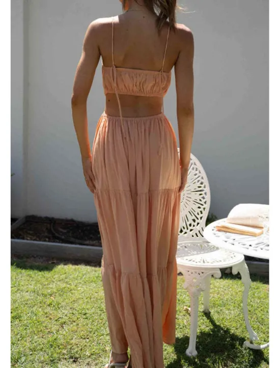 New Women's Midi Dress White Dress Graduation Dress Slip Dress Fashion Modern Birthday Holiday Date Regular Fit Plain Sleeveless Spaghetti Strap White Light Green Orange Summer Women Cocktail Dress