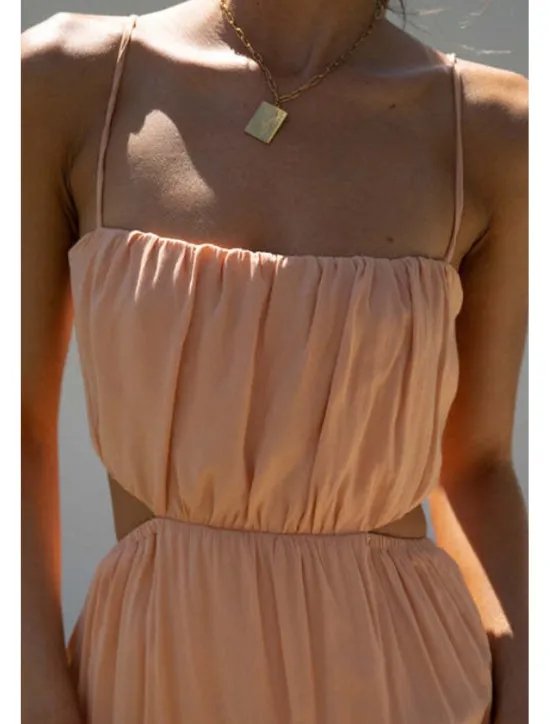 New Women's Midi Dress White Dress Graduation Dress Slip Dress Fashion Modern Birthday Holiday Date Regular Fit Plain Sleeveless Spaghetti Strap White Light Green Orange Summer Women Cocktail Dress