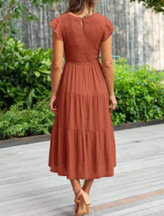 Discount Women's Midi Dress White Dress Graduation Dress Fashion Birthday Date Tea Party Regular Fit Plain Sleeveless Crew Neck Black White Light Green Army Green Summer Women White Dresses