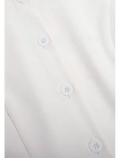 Online Women's Midi Dress White Dress Graduation Dress Fashion Birthday Holiday Graduation Regular Fit Plain Sleeveless Shirt Collar Black White Summer Women White Dresses