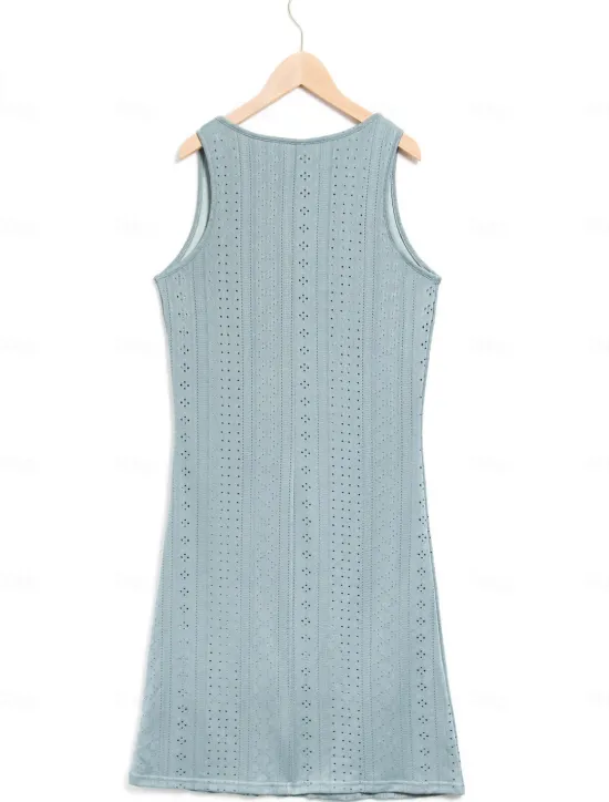 Outlet Women's Midi Dress White Dress Casual Dress Tank Dress Boho Dress Basic Classic Casual Outdoor Daily Regular Fit Plain Sleeveless Split Neck Black White Pink Green Summer Spring Women White Dresses
