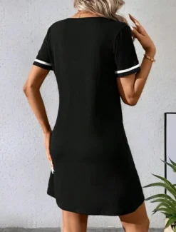 Clearance Women's Mini Dress A Line DressT Shirt Dress Tee Dress Casual Vacation Daily Regular Fit Graphic Striped Short Sleeve Crew Neck Summer Spring Women Casual Dress|T Shirt Dresses