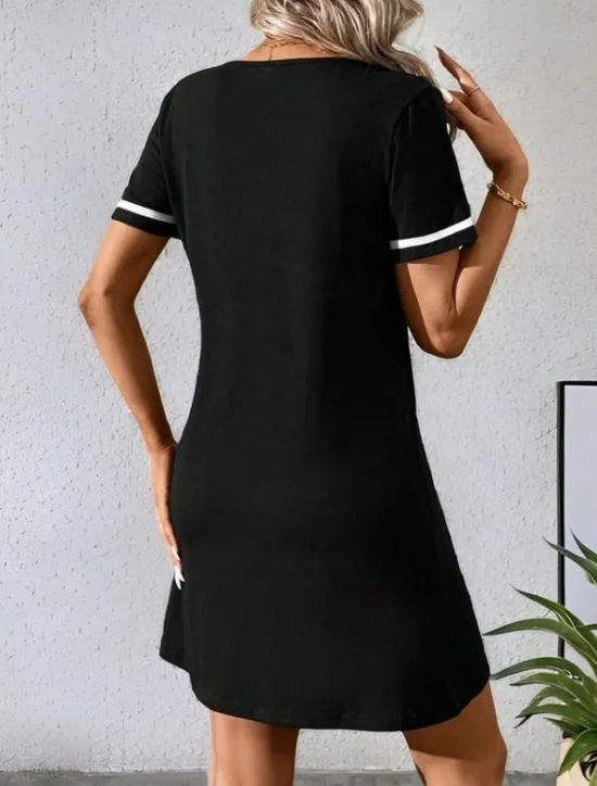 Clearance Women's Mini Dress A Line DressT Shirt Dress Tee Dress Casual Vacation Daily Regular Fit Graphic Striped Short Sleeve Crew Neck Summer Spring Women Casual Dress|T Shirt Dresses