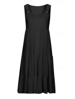 Outlet Women's Mini Dress Casual Dress Slip Dress Stylish Basic Casual Vacation Daily Regular Fit Plain Sleeveless V Neck Black White Yellow Pink Summer Spring Women Sundresses
