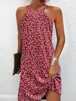 Women's Mini Dress Casual Dress Casual Daily Regular Fit Paisley Sleeveless Crew Neck Summer Women Sundresses