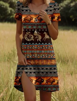 Sale Women's Mini Dress Casual Dress Petite Dress T Shirt Dress Tee Dress Sundress Vintage Casual Vacation Casual Daily Regular Fit Floral Color Block Short Sleeve Crew Neck Summer Women T Shirt Dresses