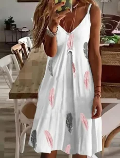 Best Women's Mini Dress Casual Dress Petite Dress Sundress Summer Dress Basic Sexy Casual Vacation Daily Holiday Regular Fit Heart LOVE Fruit Sleeveless V Neck Spaghetti Strap pineapple Flowers Women Sundresses