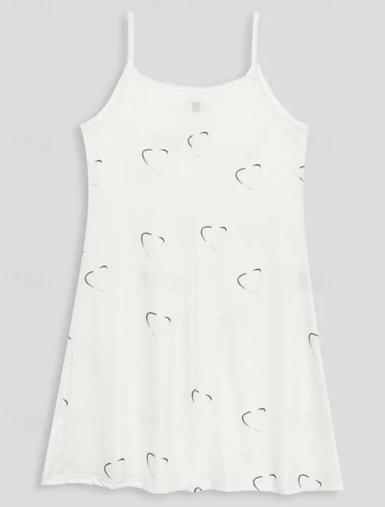 Best Women's Mini Dress Casual Dress Petite Dress Sundress Summer Dress Basic Sexy Casual Vacation Daily Holiday Regular Fit Heart LOVE Fruit Sleeveless V Neck Spaghetti Strap pineapple Flowers Women Sundresses