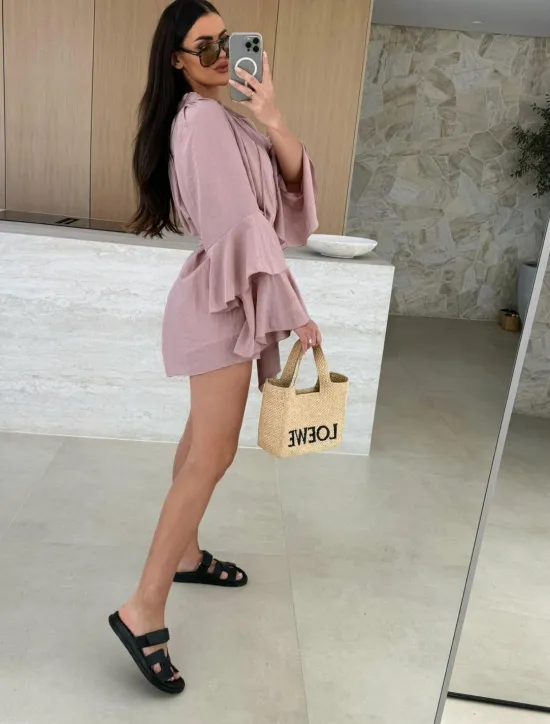 Women's Mini Dress Casual Dress Spring Dress Elegant Casual Daily Regular Fit Solid Color Long Sleeve V Neck Black White Pink Red Fall Women White Dresses