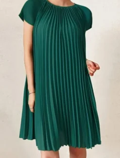 New Women's Mini Dress Casual Dress T Shirt Dress Tee Dress Basic Casual Vacation Daily Regular Fit Plain Short Sleeve Crew Neck Black Brown Green Summer Women Work Dresses