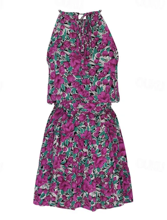 Hot Women's Mini Dress Casual Dress A Line Dress Floral Dress Summer Dress Stylish Casual Vacation Daily Date Regular Fit Floral Sleeveless Strap Red Summer Spring Women Floral Dresses|Spring Dresses