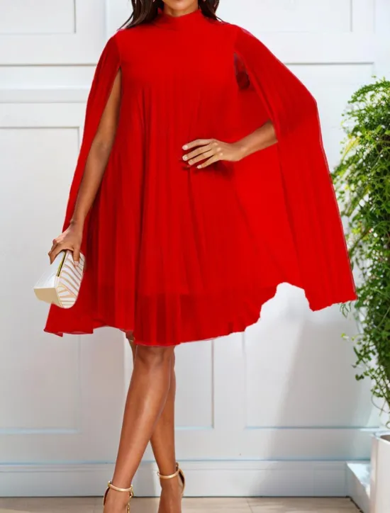 Outlet Women's Mini Dress Casual Dress Elegant Stylish Casual Vacation Daily Regular Fit Plain Long Sleeve Turtleneck White Yellow Red Orange Summer Women Cocktail Dress
