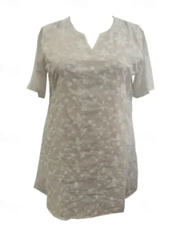 Hot Women's Mini Dress Casual Dress Classic Modern Outdoor Vacation Holiday Regular Fit Flower Half Sleeve V Neck Summer Women White Dresses