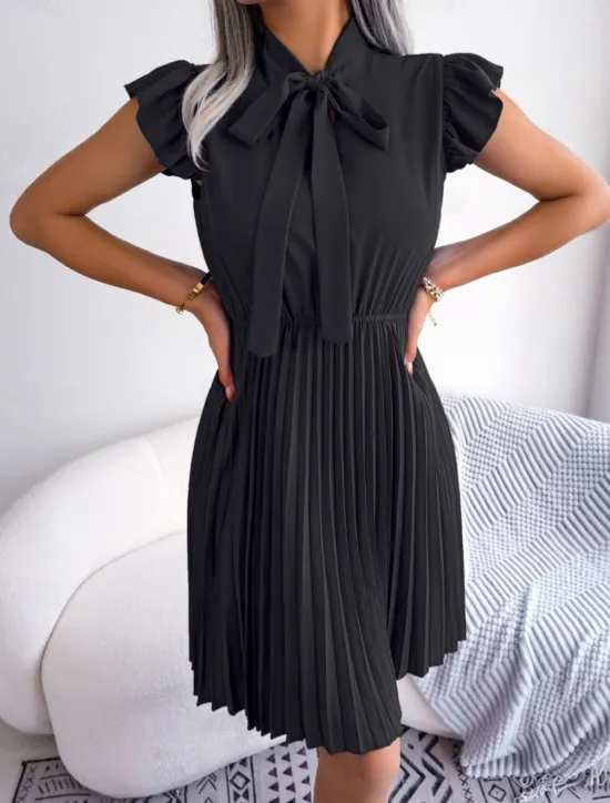 Clearance Women's Mini Dress Casual Dress A Line Dress Stylish Basic Casual Vacation Daily Regular Fit Plain Sleeveless Stand Collar Black Wine Summer Spring Women Work Dresses