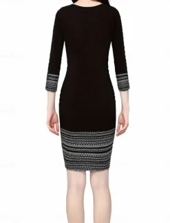 Discount Women's Mini Dress Casual Dress Elegant Stylish Casual Loose Fit Long Sleeve Crew Neck Spring Fall Winter Women Work Dresses