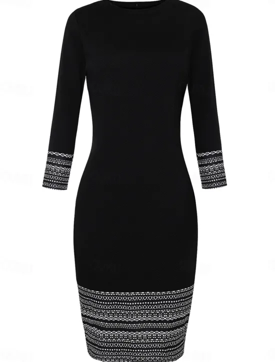 Discount Women's Mini Dress Casual Dress Elegant Stylish Casual Loose Fit Long Sleeve Crew Neck Spring Fall Winter Women Work Dresses