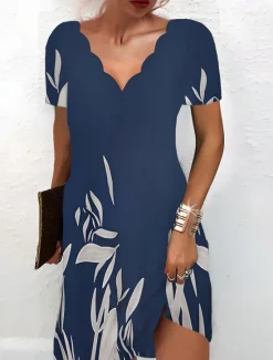 New Women's Mini Dress Casual Dress Petite Dress Sundress Shift Dress Vacation Casual Outdoor Vacation Daily Regular Fit Floral Short Sleeve Sweetheart Summer Spring Women T Shirt Dresses