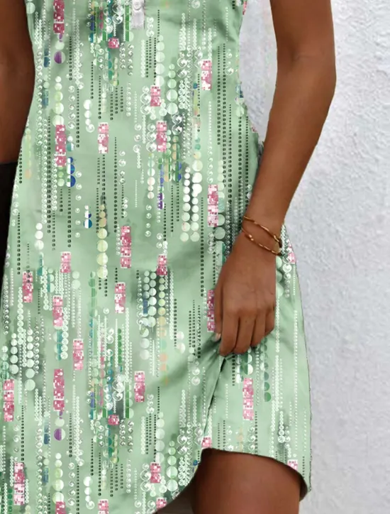 Women's Mini Dress Casual Dress Sundress Summer Dress Casual Vacation Daily Holiday Regular Fit Floral Graphic Bohemian Sleeveless Notched Neck Summer Spring Women Sundresses