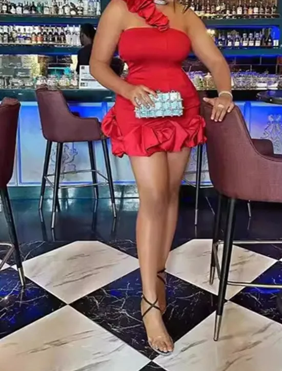 Women's Mini Dress Casual Dress Cocktail Dress Fashion Outdoor Party Holiday Regular Fit Plain Sleeveless Cold Shoulder Summer Women Cocktail Dress