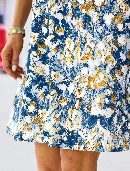 Women's Mini Dress Casual Dress Petite Dress Sundress Summer Dress Vintage Ethnic Vacation Cocktail Party Beach Loose Fit Floral Sleeveless Halter Neck Summer Women Spring Dresses|Sundresses