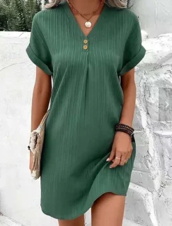 Discount Women's Mini Dress Corset Dress T Shirt Dress Tee Dress Shift Dress Casual Vacation Daily Regular Fit Graphic Short Sleeve V Neck Black Pink Wine Blue Summer Women T Shirt Dresses