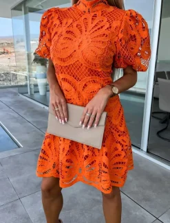 Clearance Women's Mini Dress Cut Out Dress Summer Dress Bodycon Dress Puff Sleeve Dress Birthday Cocktail Vacation Daily Regular Fit Plain Sleeveless V Neck Magenta White Purple Orange Summer Women White Dresses