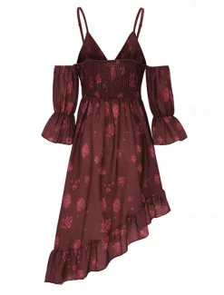 New Women's Mini Dress Floral Dress Boho Dress Print Dress Western Dress Classic Modern Outdoor Vacation Holiday Regular Fit Flower Short Sleeve V Neck Summer Women Floral Dresses