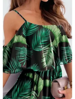 Women's Mini Dress Graduation Dress Floral Dress Print Dress Modern Graduation Going out Weekend Regular Fit Flower Short Sleeve Spaghetti Strap Black White Yellow Pink Summer Women Floral Dresses
