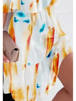 Women's Mini Dress Graduation Dress Floral Dress Print Dress Modern Graduation Going out Weekend Regular Fit Flower Short Sleeve Spaghetti Strap Black White Yellow Pink Summer Women Floral Dresses