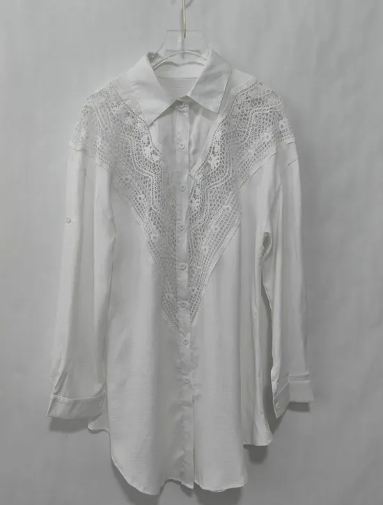 Women's Mini Dress Linen-Inspired Dresses White Dress Shirt Dress Cover Up Hawaiian Vacation Holiday Beach Loose Fit Long Sleeve Shirt Collar Black White Summer Women Dresses|White Dresses