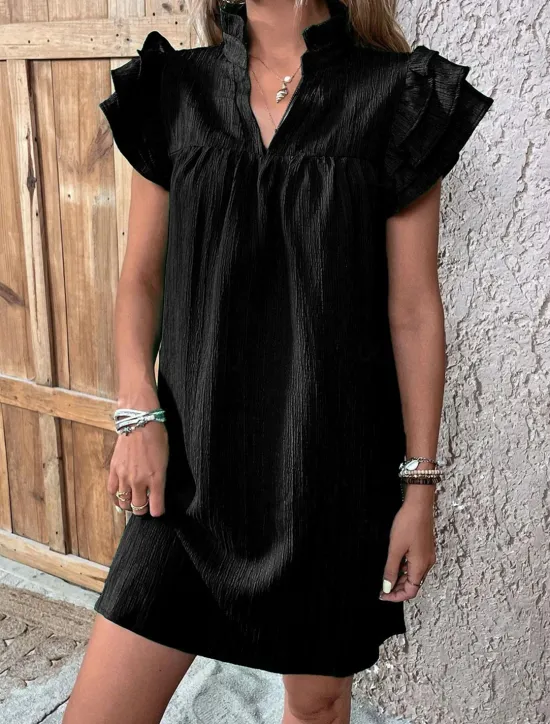 Women's Mini Dress Linen-Inspired Dresses White Dress Casual Dress Tank Dress Streetwear Casual Vacation Street Holiday Regular Fit Short Sleeve Split Neck Black White Red Green Summer Women Dresses|White Dresses