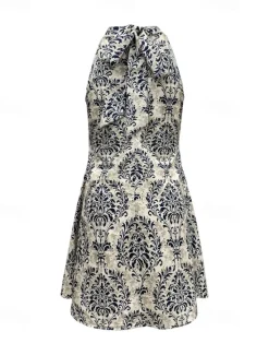 Hot Women's Mini Dress Petite Dress Casual Dress Summer Dress Boho Dress Elegant Hawaiian Stylish Vacation Daily Date Regular Fit Floral Sleeveless Halter Neck Summer Women Spring Dresses